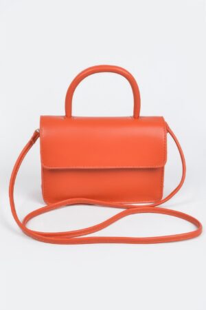 Pleated Faux Leather Shoulder Bag – Compact Essentials
