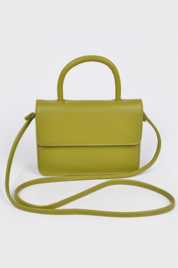 Pleated Faux Leather Shoulder Bag – Compact Essentials