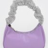 Pleated Faux Leather Shoulder Strap Bag