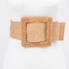 Wide Stretch Belt with Bamboo-Style Buckle