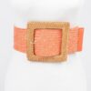 Wide Stretch Belt with Bamboo-Style Buckle