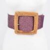 Wide Stretch Belt with Bamboo-Style Buckle