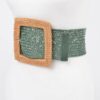 Wide Stretch Belt with Bamboo-Style Buckle