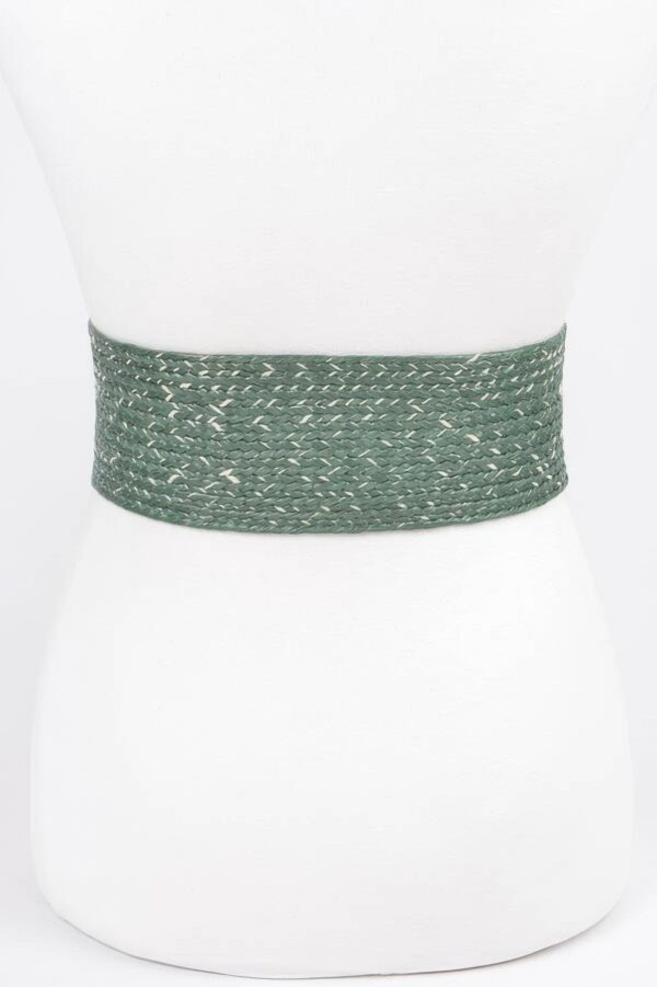 Wide Stretch Belt with Bamboo-Style Buckle