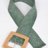 Wide Stretch Belt with Bamboo-Style Buckle