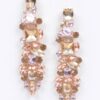 Multi Rhinestone Drop Earrings – Elongated Statement