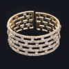 Clear Rhinestone Pattern Bangle – Structured Circle