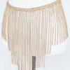 Rhinestone Cascade Belt – Fountains Design, 13 inch Wide