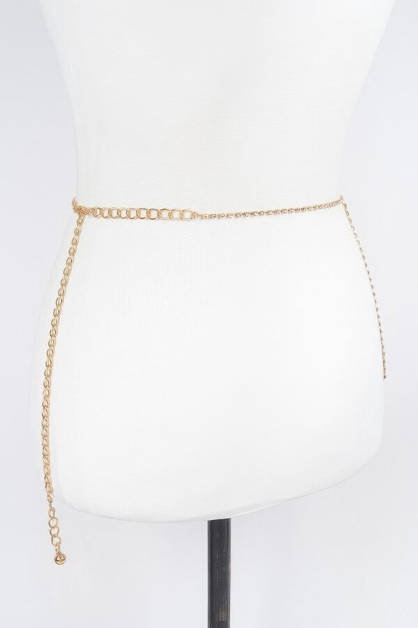 Rhinestone Cascade Belt – Fountains Design, 13 inch Wide