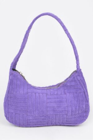 Towel-Embossed PU Compact Bag – Textured Finish