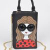 Character Print Chain-strap Crossbody Bag