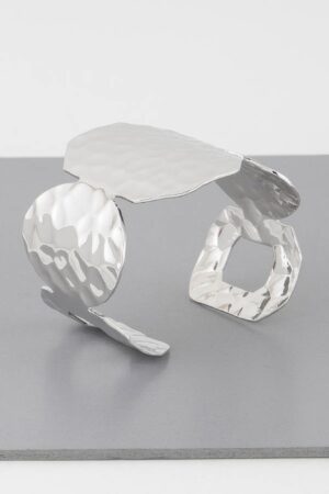 Engraved Wide Cuff Bracelet – Structured Bold Design
