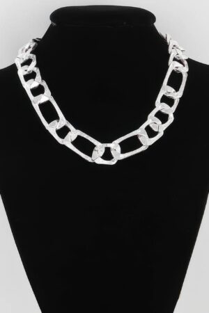 Bulky Link Chain Necklace – Oversized Polished 16-inch