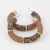Leo Print Hoop Earrings – 1.8 x 1.8 inches