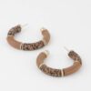Leo Print Hoop Earrings – 1.8 x 1.8 inches