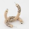 Leo Print Hoop Earrings – 1.8 x 1.8 inches