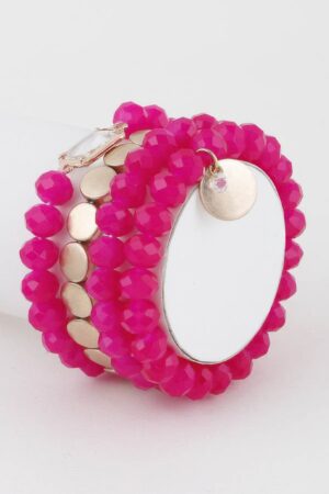 Multi Crystal Beaded Bracelet – Textured Sparkle