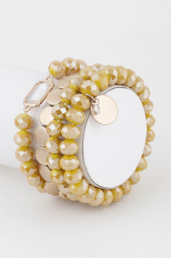 Multi Crystal Beaded Bracelet – Textured Sparkle