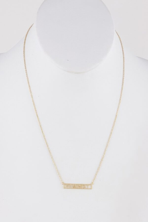 Feminist Necklace – Statement Lettering Pendant