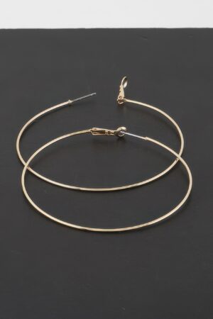 Engraved Thin Hoop Earrings – Delicate 2.3 in Hoops