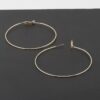 Engraved Thin Hoop Earrings – Delicate 2.3 in Hoops