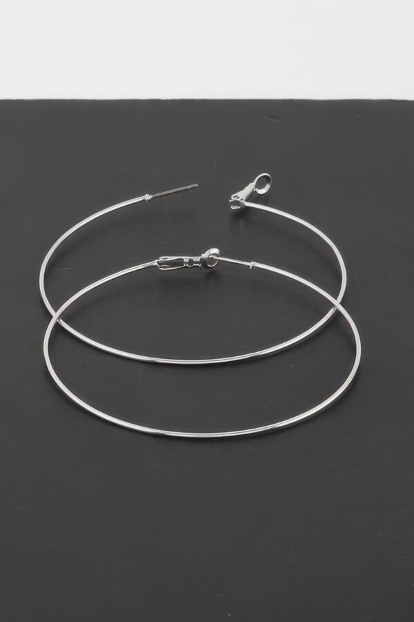 Engraved Thin Hoop Earrings – Delicate 2.3 in Hoops