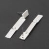 Jeweled Triple-Bar Earrings with Elongated Silhouette