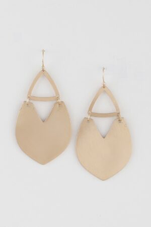 Geometric Fan Drop Earrings – Lightweight Statement