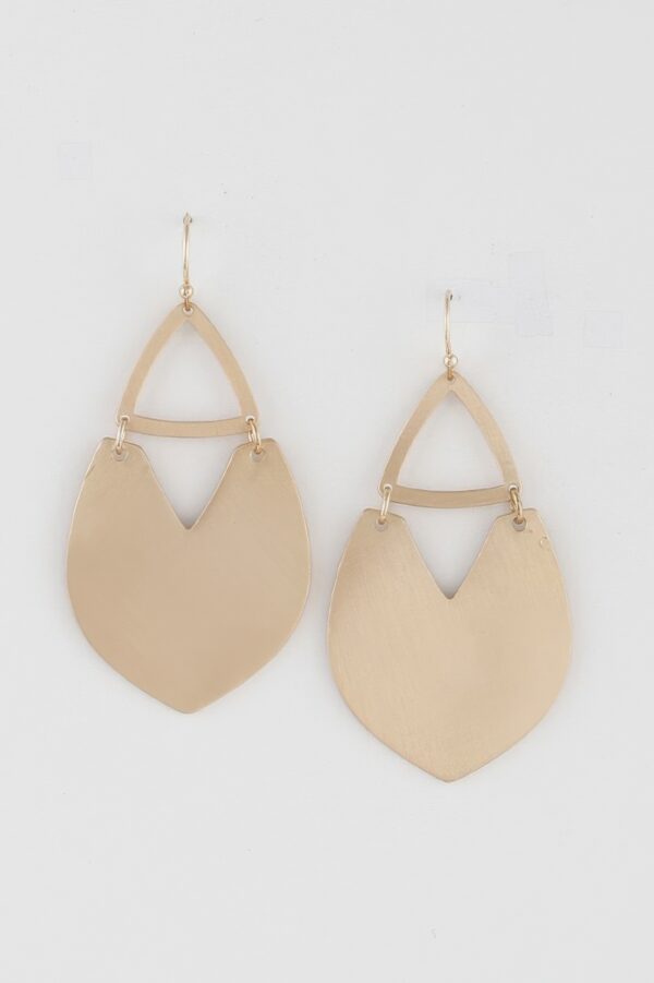 Geometric Fan Drop Earrings – Lightweight Statement
