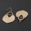Geometric Fan Drop Earrings – Lightweight Statement