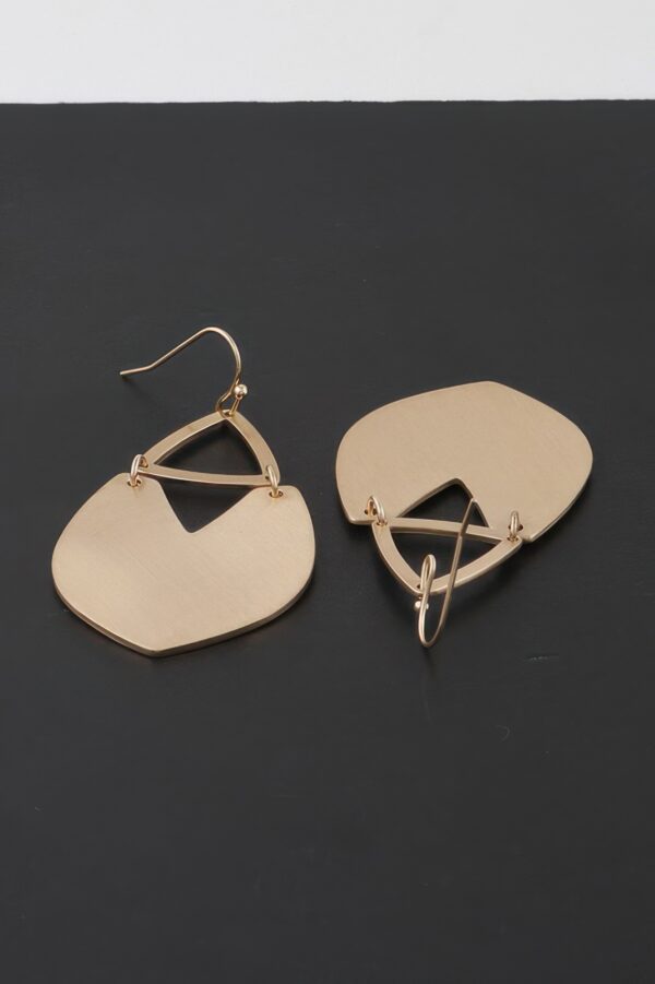 Geometric Fan Drop Earrings – Lightweight Statement