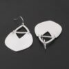 Geometric Fan Drop Earrings – Lightweight Statement
