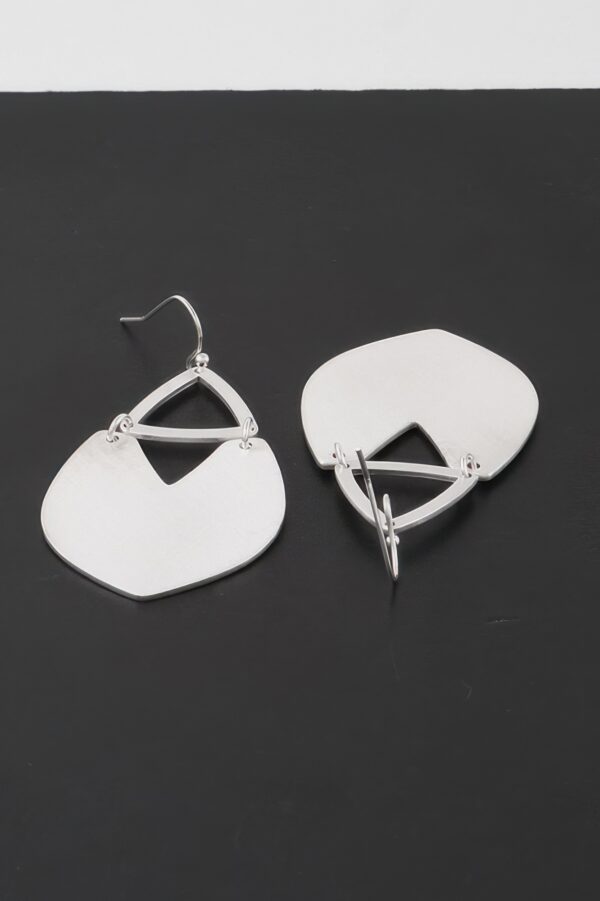 Geometric Fan Drop Earrings – Lightweight Statement