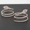 Twin Rhinestone Snake Stud Earrings – Sparkling Serpent