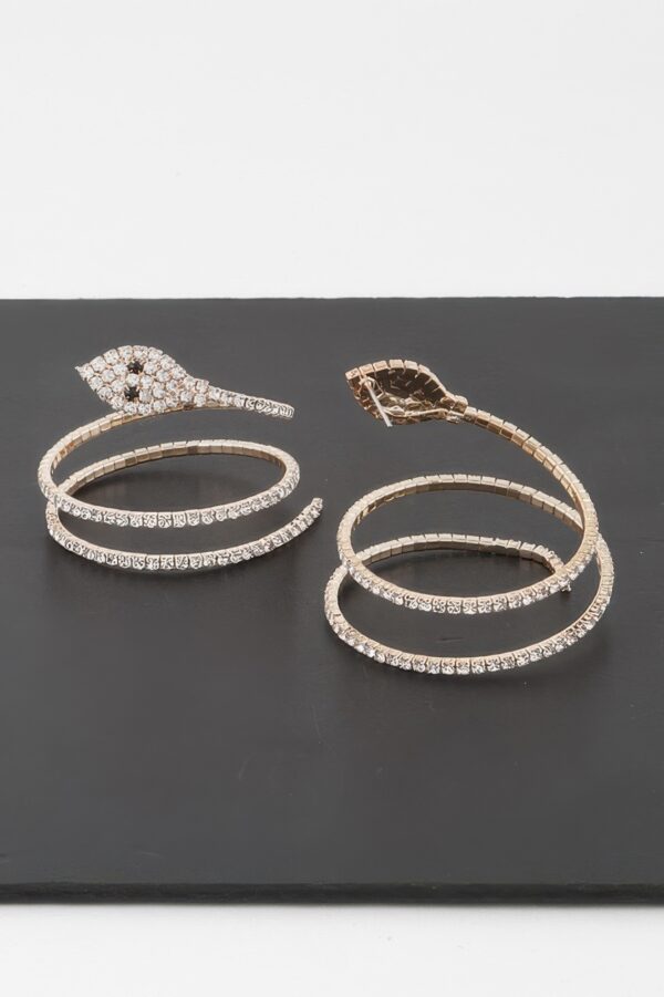 Twin Rhinestone Snake Stud Earrings – Sparkling Serpent