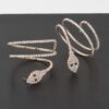 Twin Rhinestone Snake Stud Earrings – Sparkling Serpent