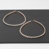 Large Rhinestone Oval Hoop Earrings – Elongated Sparkle