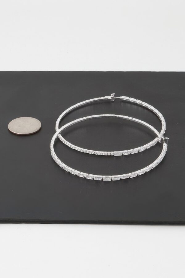 Large Rhinestone Hoop Earrings – Bold Sparkle Hoops