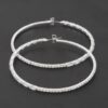 Rhinestone Crystal Hoop Earrings – Medium Sparkle