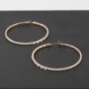 Rhinestone Crystal Hoop Earrings – Medium Sparkle