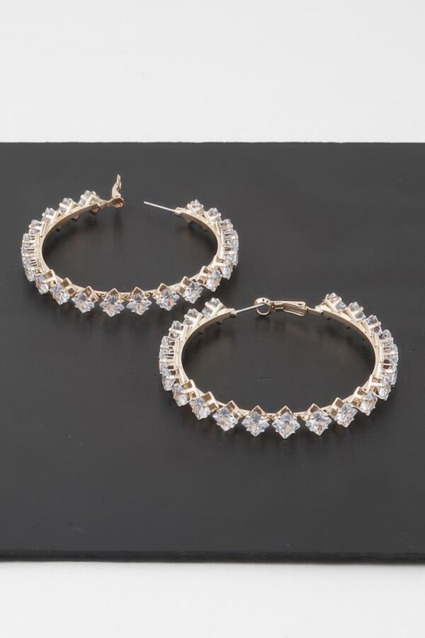 Crystal Star Hoop Earrings – Star Accent Hoops