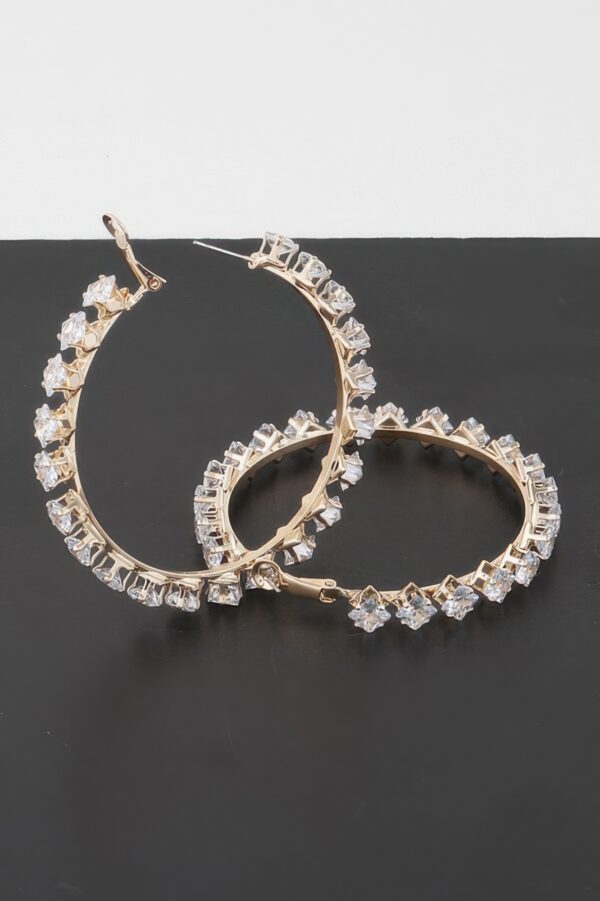 Crystal Star Hoop Earrings – Star Accent Hoops