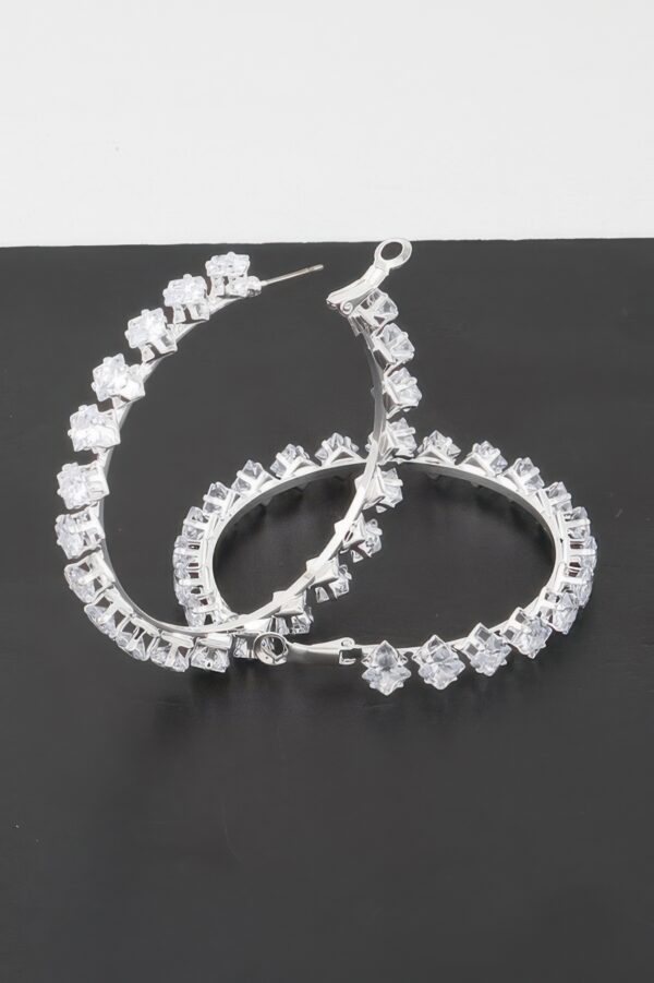 Crystal Star Hoop Earrings – Star Accent Hoops