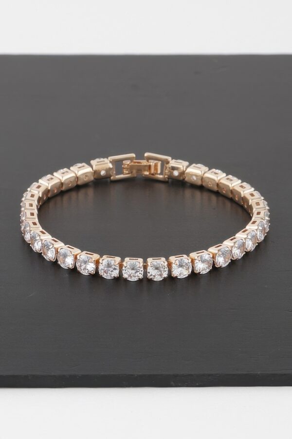 Rhinestone Open Cuff Bracelet – Structured Sparkle