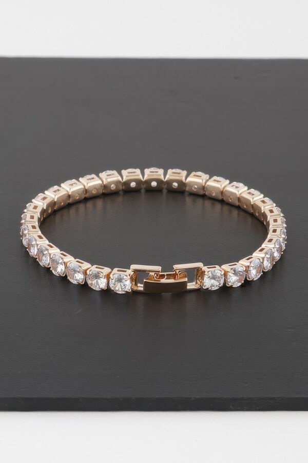 Rhinestone Open Cuff Bracelet – Structured Sparkle