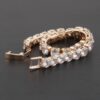 Rhinestone Open Cuff Bracelet – Structured Sparkle