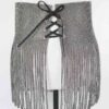 Rhinestone Fringe Belt – Cascading Waist Accent