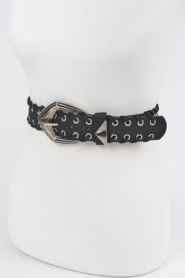 Multi Metal Eyelet Belt – Stretch PU & Elastic