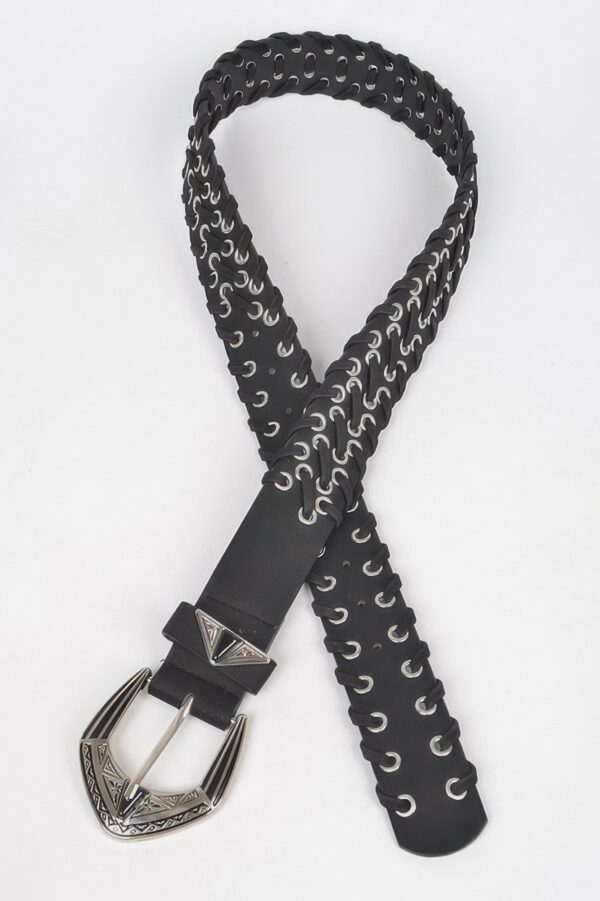 Multi Metal Eyelet Belt – Stretch PU & Elastic