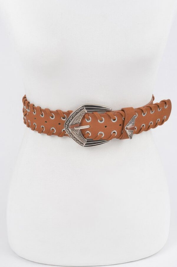 Multi Metal Eyelet Belt – Stretch PU & Elastic